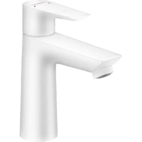 HANSGROHE Mezclador de lavabo Talis E 110, sin palanca extraíble ni desagüe blanco mate