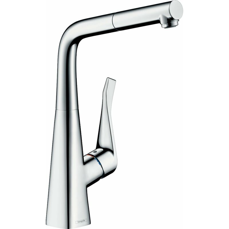 

Hansgrohe Metris M71 Monomando de cocina 320, caño extraíble, 1 chorro, color: cromado - 14821000