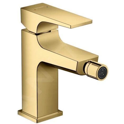 HANSGROHE Mitigeur bidet poignée manette, bonde Push-Open aspect doré poli