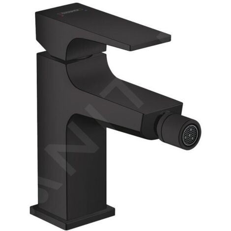 HANSGROHE Mitigeur bidet poignée manette, bonde Push-Open noir mat