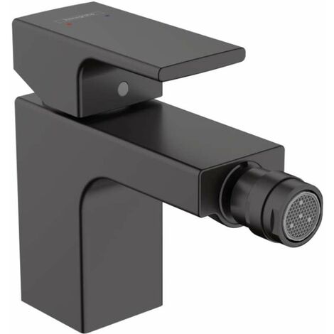 HANSGROHE Mitigeur de bidet avec tirette et vidage synthétique noir mat
