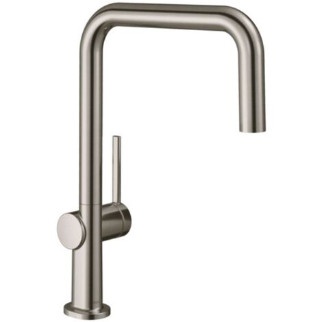 Hansgrohe – Mitigeur de cuisine 1 jet aspect acier inox – Hauteur sous bec 22 mm – Bec orientable 360° – Débit 9 l/min – 72806800