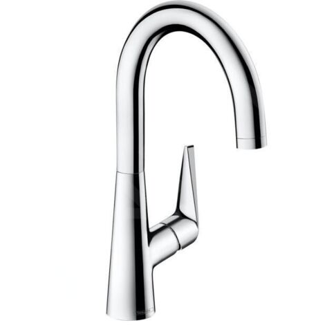 Hansgrohe – Mitigeur de cuisine 1 jet chromé – Bec orientable 360° – Système céramique – Compatible chauffe-eau instantané – 72814000