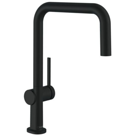 Hansgrohe – Mitigeur de cuisine 72806670 – Noir mat – Bec en U haut 339mm – Cartouche céramique – Débit 9 l/min – Montage facile