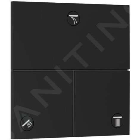 Hansgrohe – Mitigeur de douche encastré 3 sorties noir mat – Installation simple – Débit 32 l/min – Compatible iBox universal – 15573670