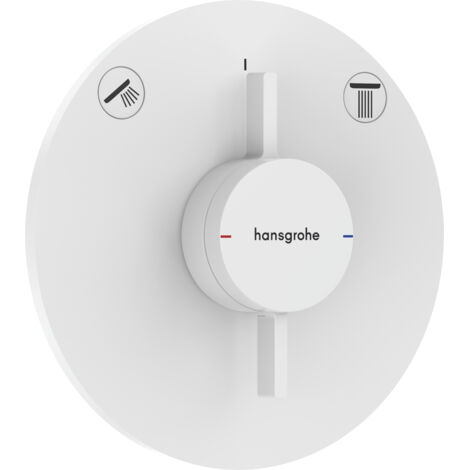 Hansgrohe – Mitigeur de douche encastré mécanique – Débit 29,5 l/min à 3 bar – Installation sur corps encastré – Finition blanche élégante
