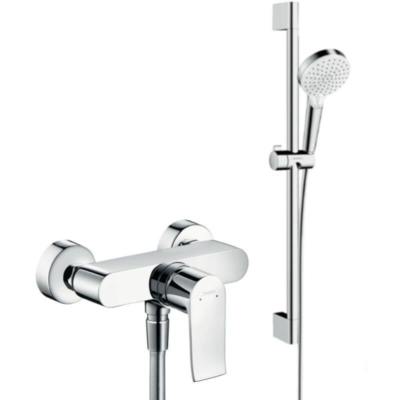 Ensemble douche Hansgrohe Crometta + Mitigeur bain douche Metris