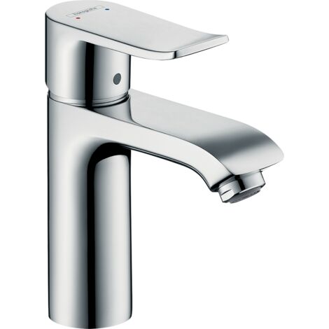 Hansgrohe – Mitigeur de lavabo 110 avec tirette et vidage chromé – Hauteur 100 mm – Débit 5 l/min – Technologie QuickClean pour entretien facile