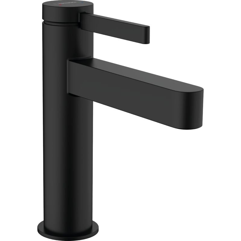 Hansgrohe - Finoris - Mitigeur de lavabo 110, Push-Open, EcoSmart, noir mat 76023670