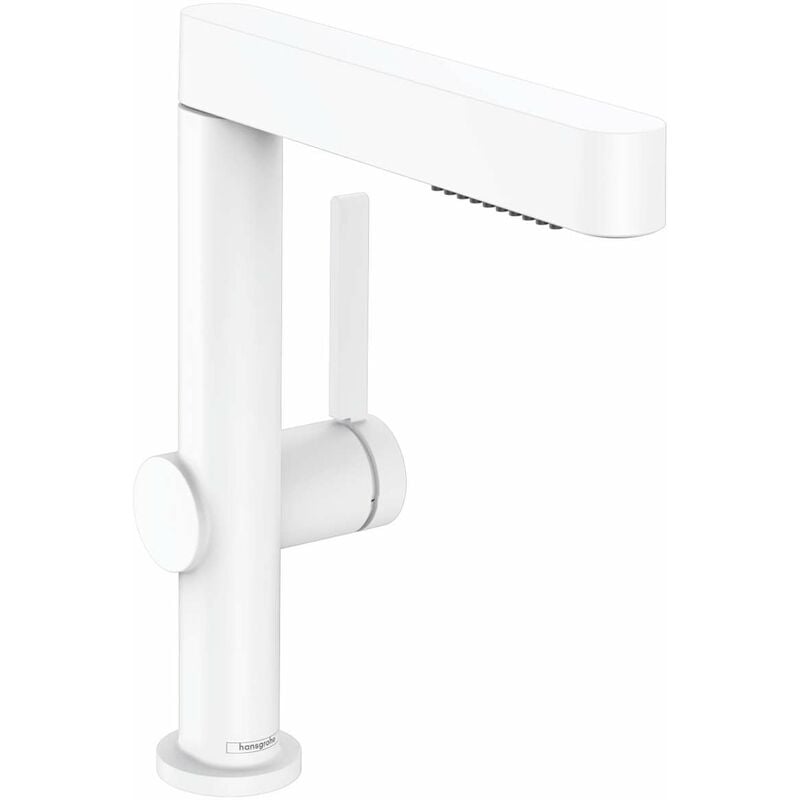 Hansgrohe - Finoris - Mitigeur de lavabo 230, avec Push-Open et bec extractible, EcoSmart, blanc mat 76063700