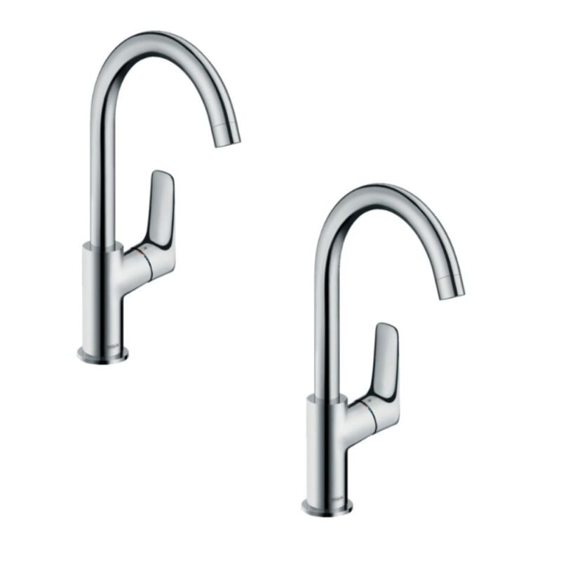 Hansgrohe - Lot de 2 mitigeurs de lavabo Logis 210, orientable