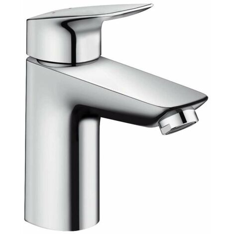 Hansgrohe – Mitigeur de lavabo 100 avec garniture de vidage Push-Open – Finition chrome – Technologie AirPower – Limiteur de température réglable – 71107000