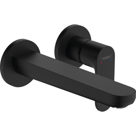 Hansgrohe – Mitigeur de lavabo encastré noir mat – Bec 200 mm – Débit 5 l/min – Limiteur de température réglable – 72528670