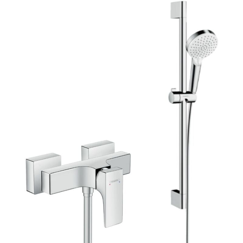 Ensemble douche Hansgrohe Crometta + Mitigeur bain douche Metropol