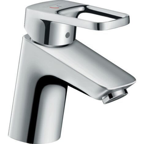 HANSGROHE Mitigeur lavabo Logis Loop 70 Eco CH3 CoolStart, avec tirette et vidage synthétique chromé