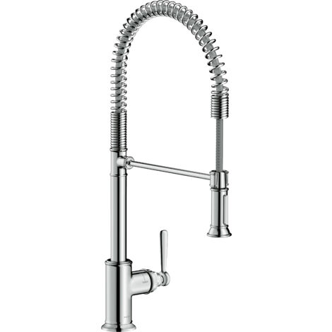 Hansgrohe – Mitigeur monocommande de cuisine 360° – Jet normal et douche verrouillable – Débit 9,5 l/min – Système céramique – G ⅜