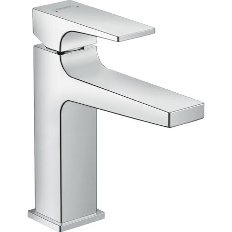 Hansgrohe – Mitigeur de lavabo Metropol 110 – Poignée manette – Garniture de vidage à tirette – Débit 5 l/min – Hauteur 219 mm – Système QuickClean