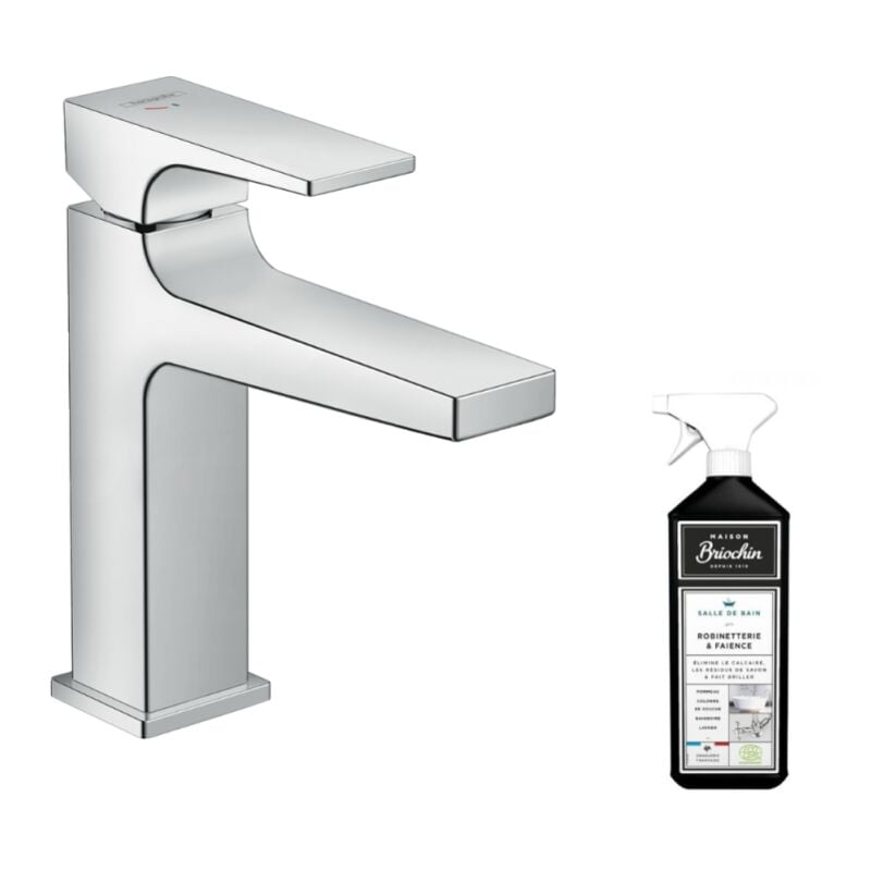 Hansgrohe - Mitigeur lavabo Metropol 110 CoolStart poignée manette chrome + nettoyant Briochin