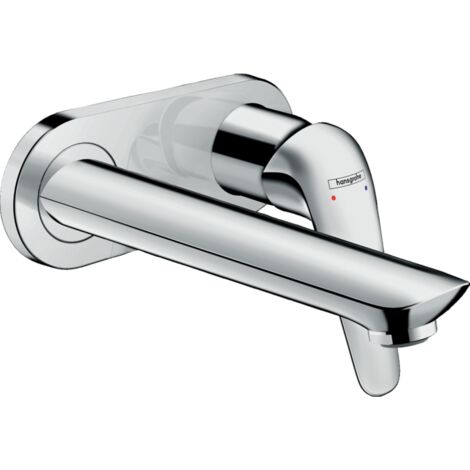 hansgrohe Novus Einhebel-Waschtischmischer Unterputz für Wandmontage mit Auslauf 19,5 cm Chrom, 71127000