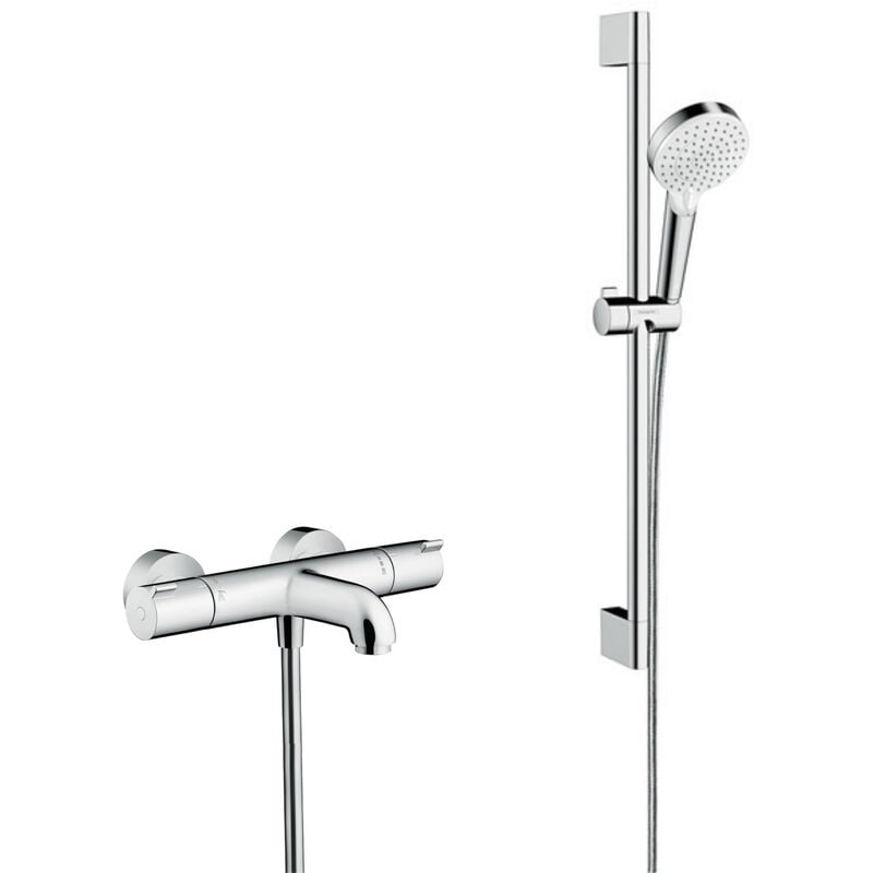 Pack Ecostat 1001 cl Thermostatic bath/shower Mixer + Crometta Vario Shower Set (13201000-CROMETTA) - Hansgrohe