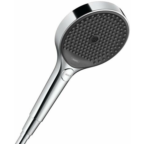Hansgrohe – Pommeau de douche 130 mm 3 jets – Finition chrome – Système QuickClean – Compatible avec flexibles G 1/2 – 26864000