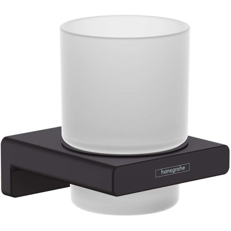 AddStoris Porte-verre noir mat - Hansgrohe