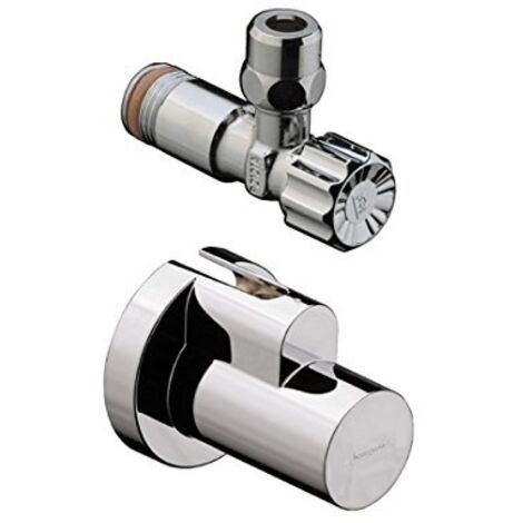 Hansgrohe Prese d'acqua a muro - Rubinetto a squadra con copertura, nichel spazzolato 13954820