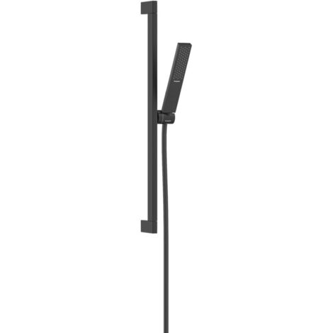Hansgrohe Pulsify E - Conjunto de alcachofa de ducha, barra y flexo, EcoSmart,negro mate 24380670