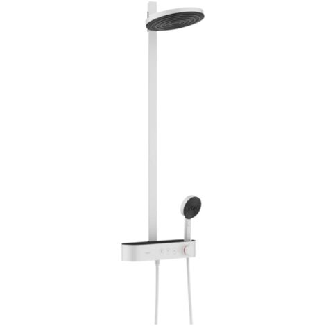 Hansgrohe Pulsify S - Duschset 260 mit Thermostat ShowerTablet Select 400, 2 Strahlen, EcoSmart, Weiß matt 24241700