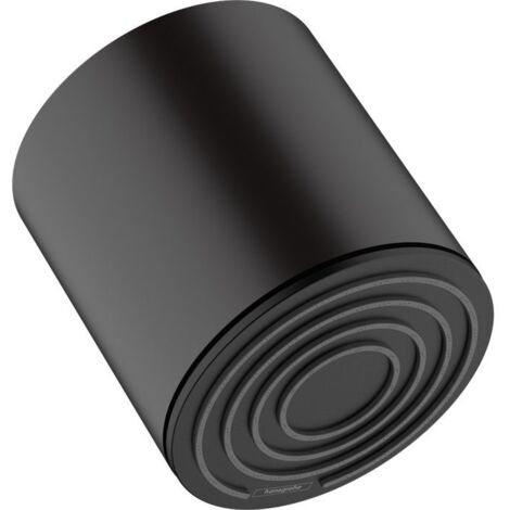 Hansgrohe – Pommeau de douche 105 mm – Jet PowderRain réglable – Finition noir mat – Raccord G 1/2 – 24130670
