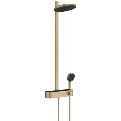 Hansgrohe Pulsify S - Set doccia termostatico, diametro 26 cm, 3 getti, EcoSmart, bronzo spazzolato 24241140