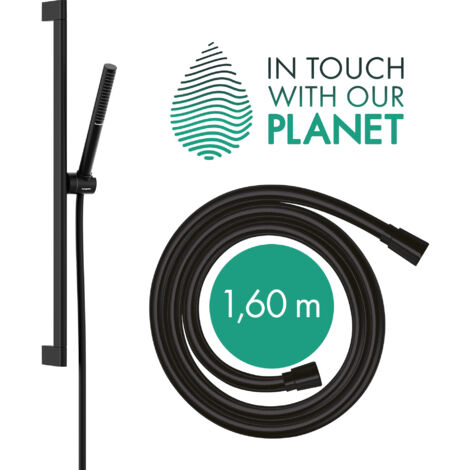 Hansgrohe Pulsify S - Set pomme de douche, barre et flexible, EcoSmart+, noir mat 24373670