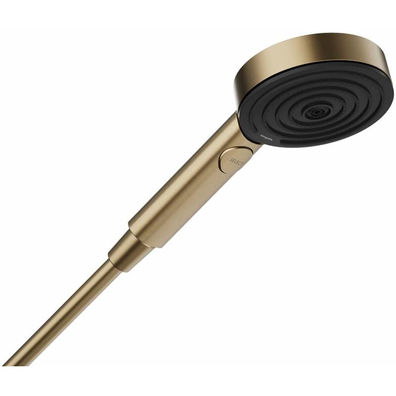 Hansgrohe - Pulsify Select - Pommeau de douche Relaxation 105, 3 jets, bronze brossé 24110140