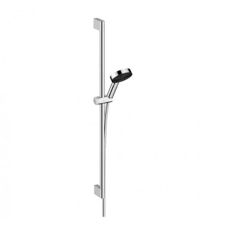 Set de douche avec tige de douche 90 cm en laiton chromé Hansgrohe Pulsify Select s Eco-Smart