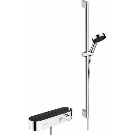 Grohe Precision Flow - Set doccia termostatico a parete, con asta saliscendi  920 mm, cromo 34842000