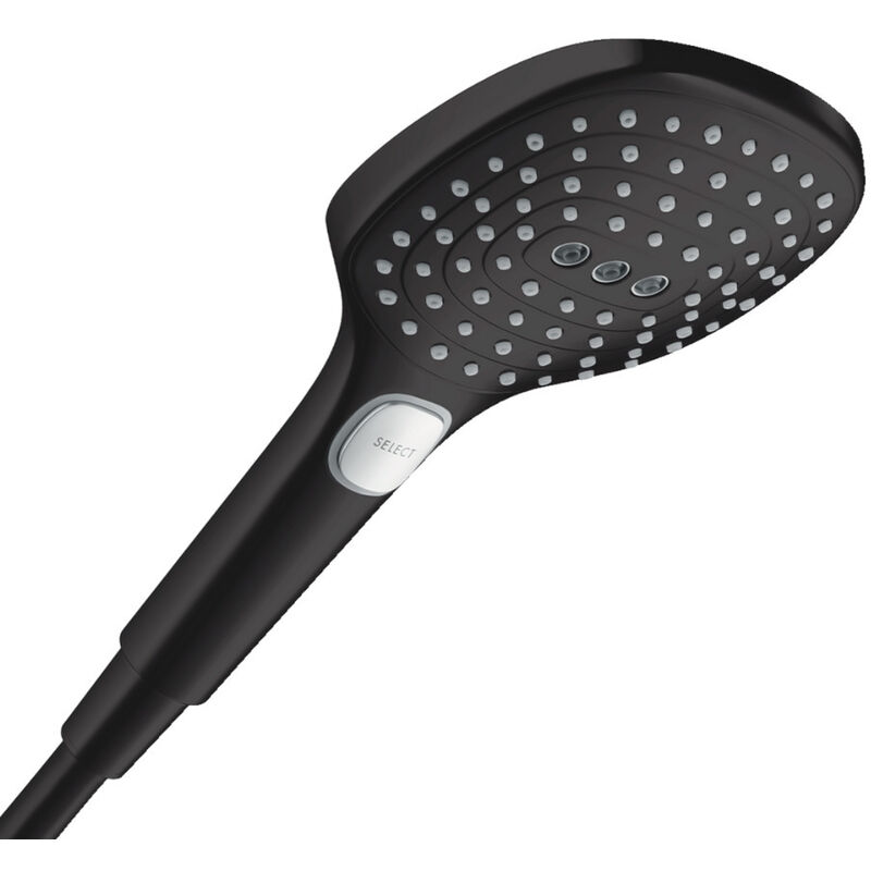 Raindance Select e Hand shower head 120 3jet, Matt Black - Hansgrohe
