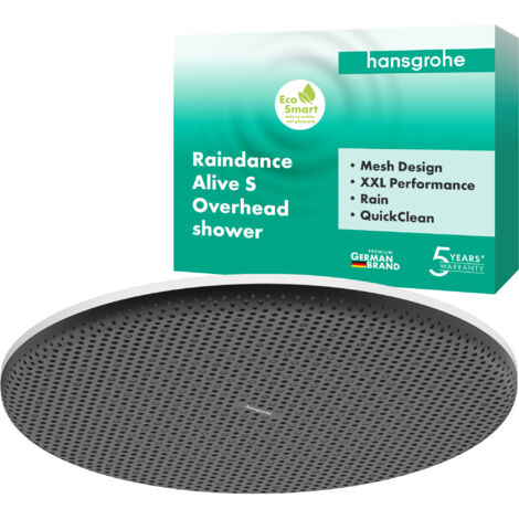 Hansgrohe Raindance Alive S - Rociador de ducha, diámetro 30 cm, EcoSmart, blanco mate 24521700