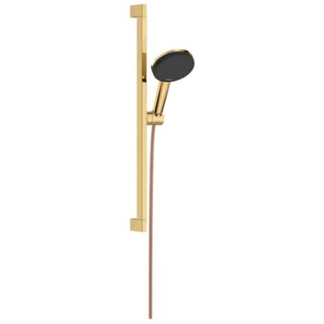 Hansgrohe Raindance Alive Select S - Set pomme de douche, barre et flexible, 3 jets, EcoSmart, aspect or poli 24600990