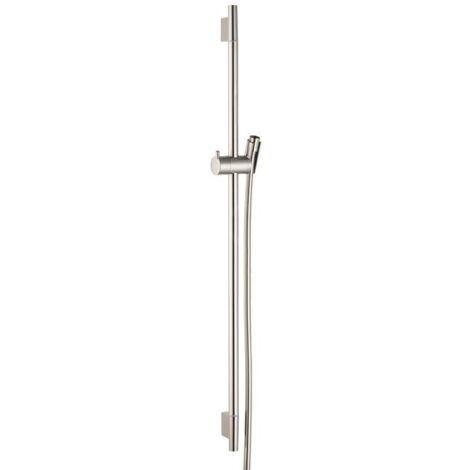 Hansgrohe Raindance - Barre de douche Unica'S Puro 900 mm, avec flexible de douche, nickel brossé 28631820