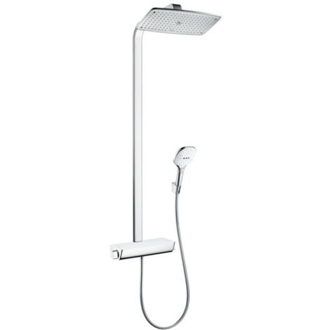 hansgrohe Raindance Select 360 Showerpipe 27112400 weiss/chrom, Brausearm 38 cm