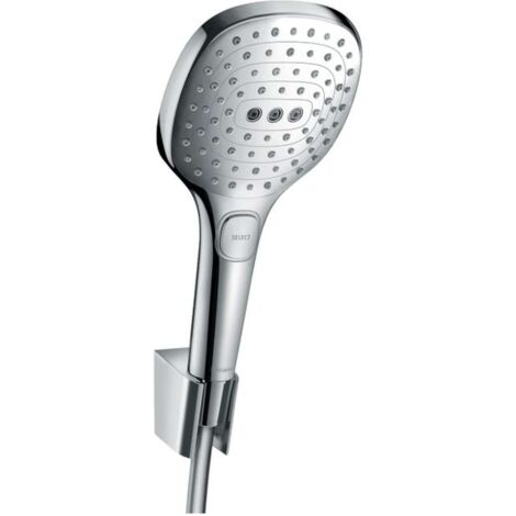 Hansgrohe Raindance Select E - Duschkopf E 120, mit Zubehör, 3 Strahlen, verchromt 26700000