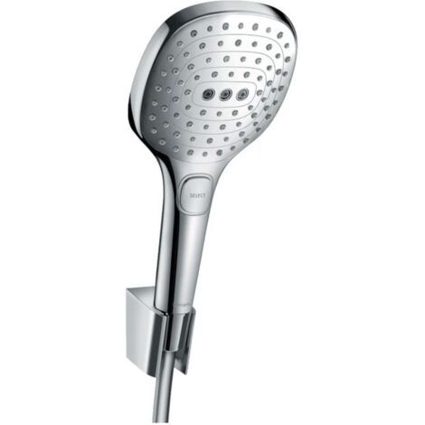 Hansgrohe Raindance Select E - Duschkopf E 120, mit Zubehör, 3 Strahlen, verchromt 26700000