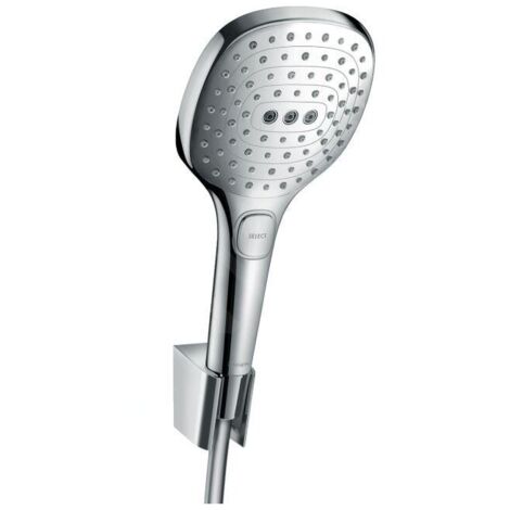 Hansgrohe Raindance Select E - Pommeau de douche E120 avec support Porter, 125 cm, chrome 26700000