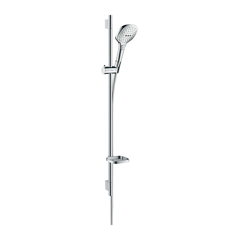 Hansgrohe - Set de douche 120 3jet avec barre Unica'S puro 90 cm et porte-savon chromé Raindance Select e
