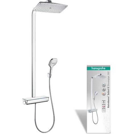 Hansgrohe Raindance Select E - Set doccia con termostato, 36 cm, cromata 27112000