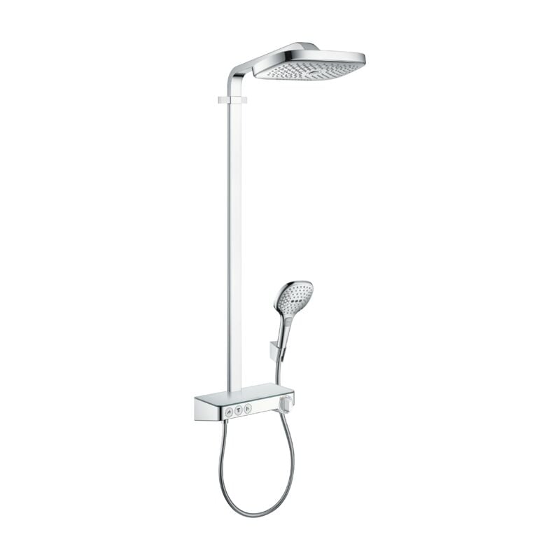 

Hansgrohe Raindance Select E Tubo de ducha 300 3jet con ShowerTablet Select 300, 27127, color: Cromado / Blanco - 27127400