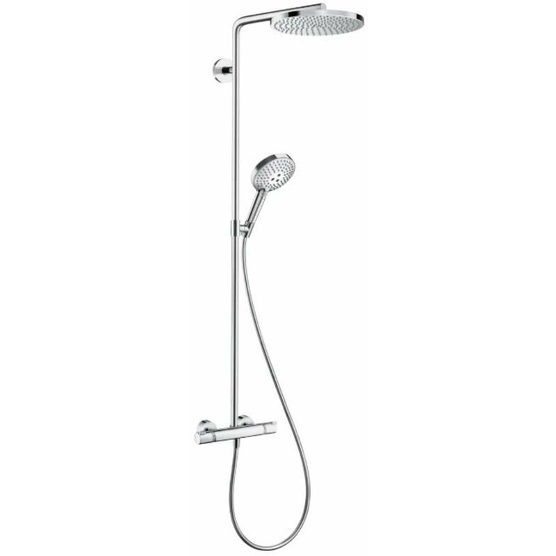 Hansgrohe - Raindance Select s - Set doccia Showerpipe con termostato, 3 getti, cromato 27633000