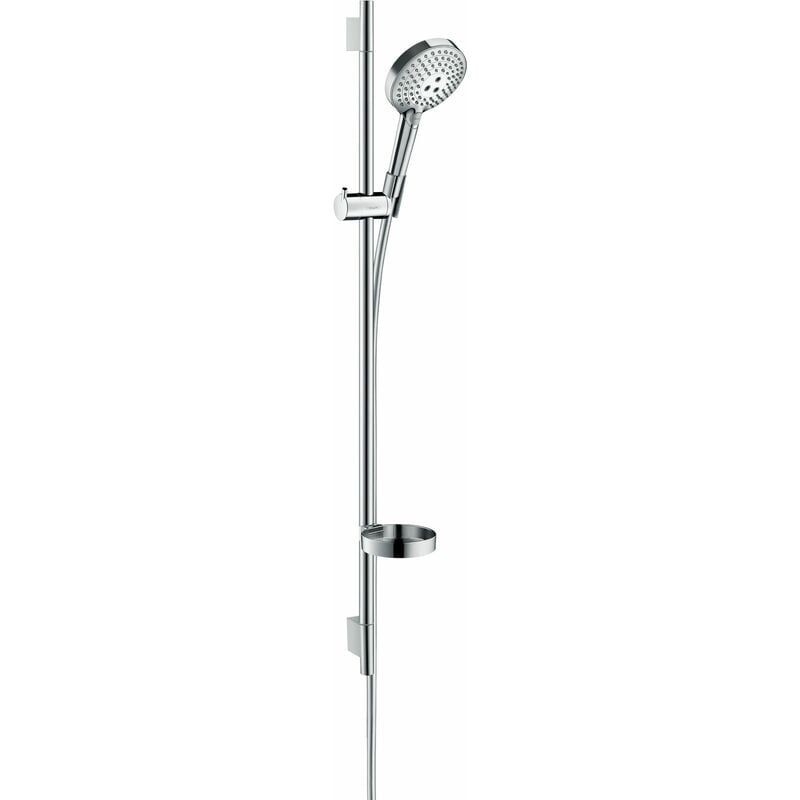 Hansgrohe - Set de douche 120 3jet PowderRain avec barre Unica'S puro 90 cm et porte-savon chromé Raindance Select