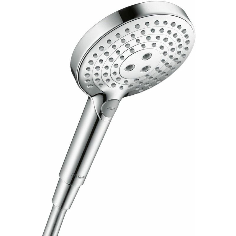 Raindance Select s Hand Shower 120 PowderRain Chrome Handset Bathroom - Silver - Hansgrohe