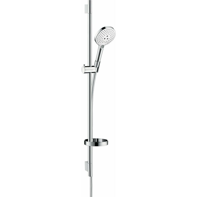 

Hansgrohe Raindance Select S set de ducha 120 3jet con barra de ducha de 90 cm y jabonera, 26631, color: Cromado / Blanco - 26631400